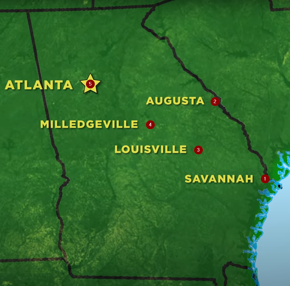 Map of Capital's Locations
